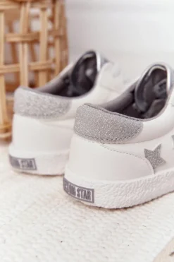 Best Dziecięce Wsuwane Trampki Big Star Białe FF374034 Dzieci Chłopięce|Dziewczęce