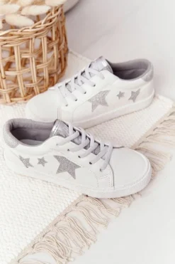Best Dziecięce Wsuwane Trampki Big Star Białe FF374034 Dzieci Chłopięce|Dziewczęce