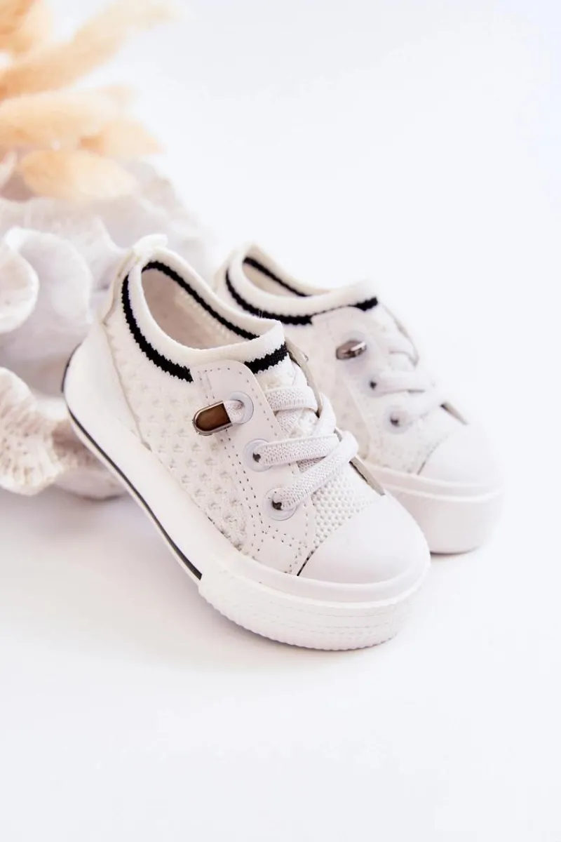 Clearance Big Star Shoes Dziecięce Wsuwane Trampki Big Star JJ374394 Białe