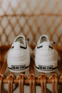 Clearance Big Star Shoes Dziecięce Wsuwane Trampki Big Star JJ374394 Białe