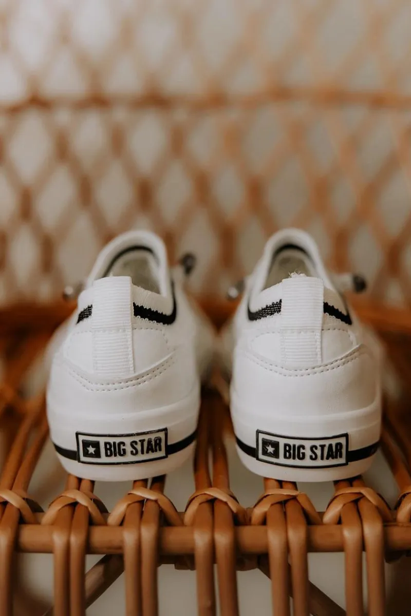 Clearance Big Star Shoes Dziecięce Wsuwane Trampki Big Star JJ374394 Białe