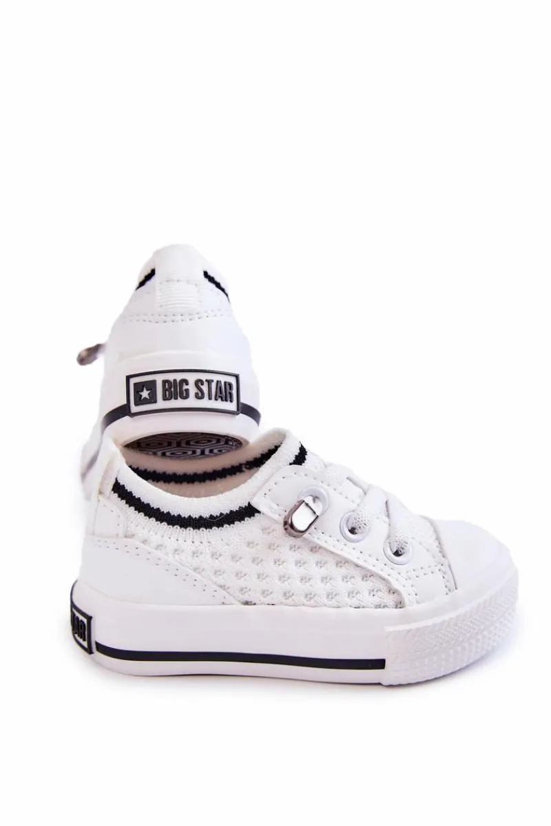 Clearance Big Star Shoes Dziecięce Wsuwane Trampki Big Star JJ374394 Białe