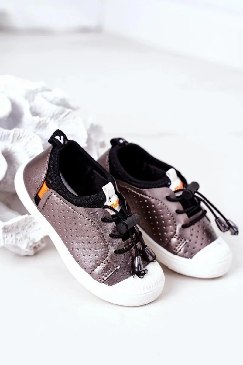 Best Dziecięce Wsuwane Trampki Srebrne Playground Dzieci Chłopięce|Dziewczęce