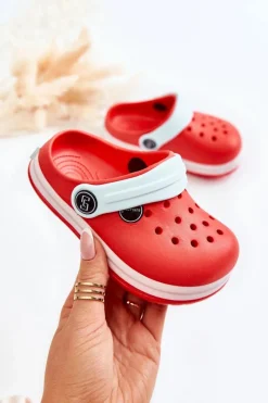 Chłopięce|Dziewczęce>Boto Dziecięce Wygodne Klapki Kroksy Czerwone Colly