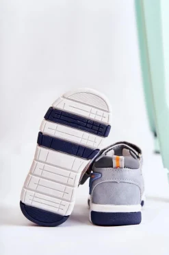 Best Dziecięce Wygodne Sandałki Szare Samell Dzieci Chłopięce