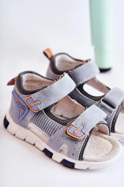 Best Dziecięce Wygodne Sandałki Szare Samell Dzieci Chłopięce