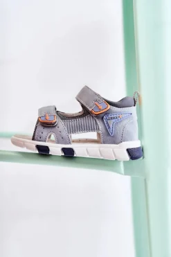 Best Dziecięce Wygodne Sandałki Szare Samell Dzieci Chłopięce