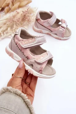 Online Evento Dziecięce Wygodne Sandałki Na Rzepy Różowe Alaska