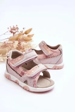 Online Evento Dziecięce Wygodne Sandałki Na Rzepy Różowe Alaska