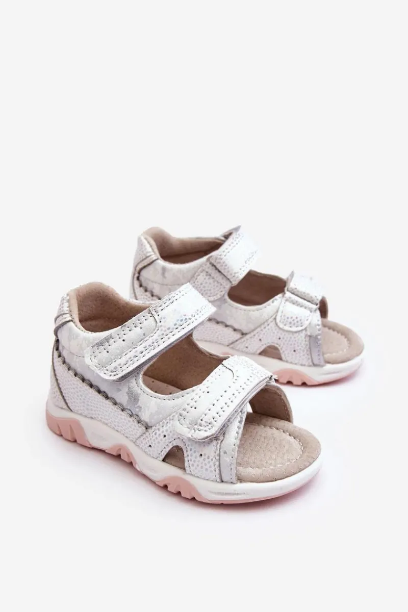Dziewczęce>Evento Dziecięce Wygodne Sandałki Na Rzepy Białe Alaska