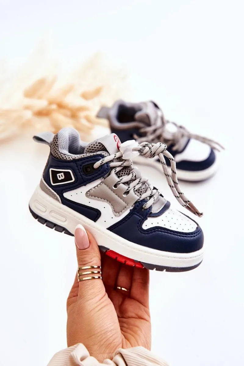 Chłopięce|Back To School>Boto Dziecięce Wysokie Buty Sportowe Granatowe Bruce