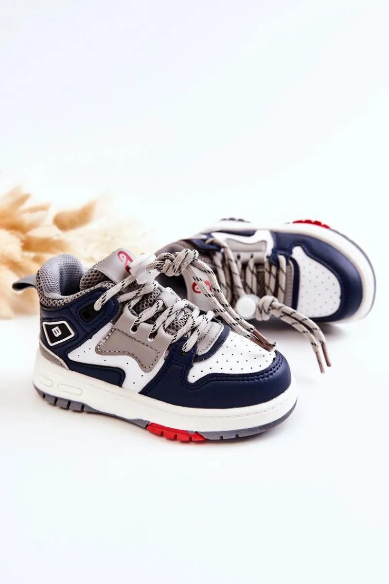 Chłopięce|Back To School>Boto Dziecięce Wysokie Buty Sportowe Granatowe Bruce