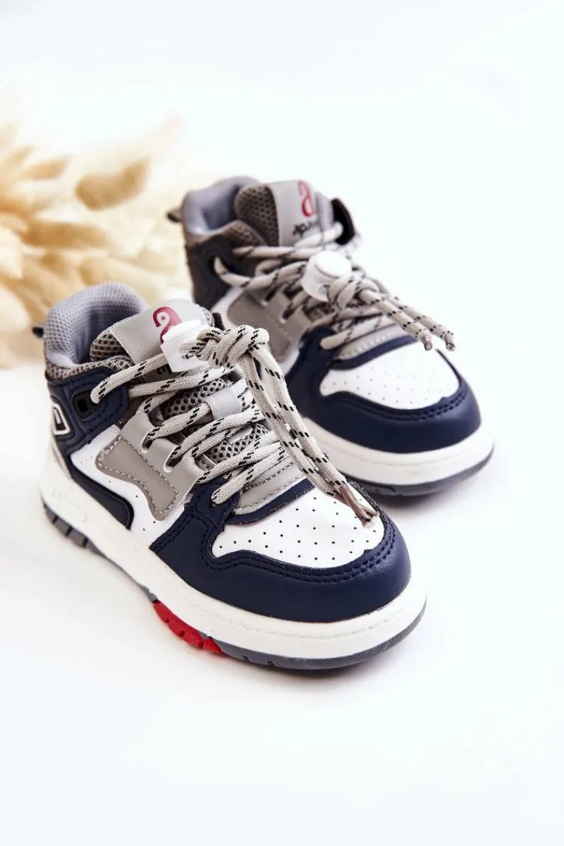 Chłopięce|Back To School>Boto Dziecięce Wysokie Buty Sportowe Granatowe Bruce