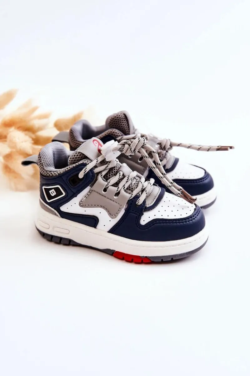 Chłopięce|Back To School>Boto Dziecięce Wysokie Buty Sportowe Granatowe Bruce