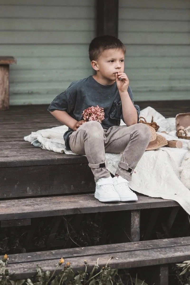 Online Dziecięce Wysokie Buty Sportowe Białe Berty Dzieci Chłopięce