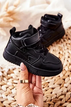 Hot Boto Dziecięce Wysokie Buty Sportowe Czarne Bartnie