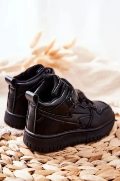Hot Boto Dziecięce Wysokie Buty Sportowe Czarne Bartnie