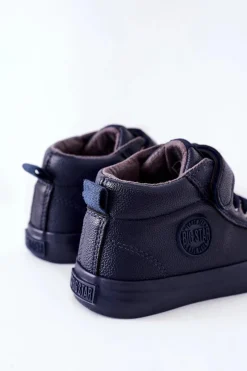 Dziecięce Wysokie Tenisówki Big Star EE374003 Granatowe Dzieci Chłopięce