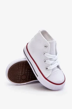 Dziecięce Wysokie Trampki Białe Filemon Dzieci Chłopięce|Dziewczęce