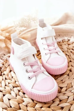 New Dziecięce Wysokie Trampki Na Rzepy BIG STAR II374014 Białe Dzieci Chłopięce|Dziewczęce