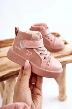 New Dziecięce Wysokie Trampki Na Rzep Różowe Cheezi Dzieci Dziewczęce|Dziewczęce