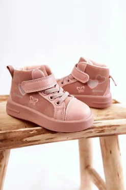 New Dziecięce Wysokie Trampki Na Rzep Różowe Cheezi Dzieci Dziewczęce|Dziewczęce