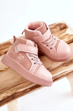 New Dziecięce Wysokie Trampki Na Rzep Różowe Cheezi Dzieci Dziewczęce|Dziewczęce