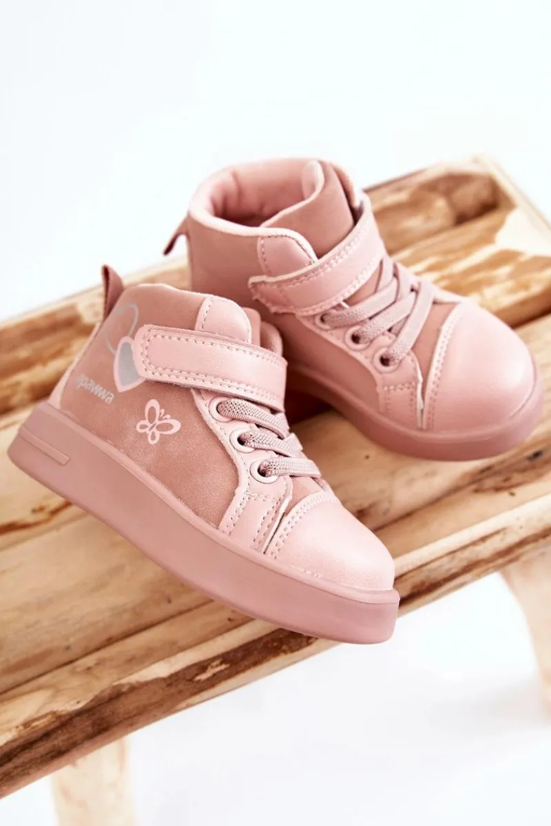 New Dziecięce Wysokie Trampki Na Rzep Różowe Cheezi Dzieci Dziewczęce|Dziewczęce