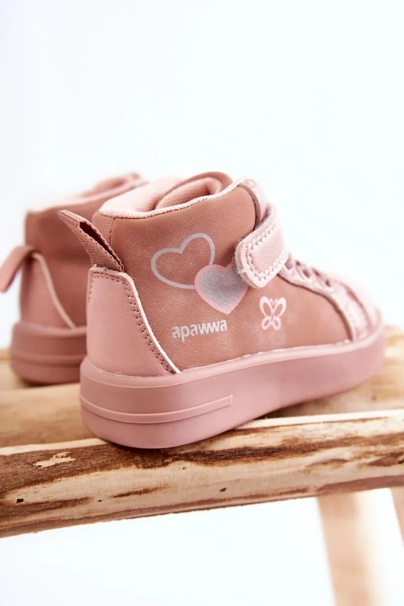 New Dziecięce Wysokie Trampki Na Rzep Różowe Cheezi Dzieci Dziewczęce|Dziewczęce