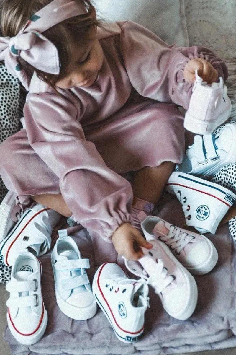 Chłopięce|Dziewczęce>Big Star Shoes Dziecięce Wysokie Trampki Z Suwakiem BIG STAR HH374187 Białe