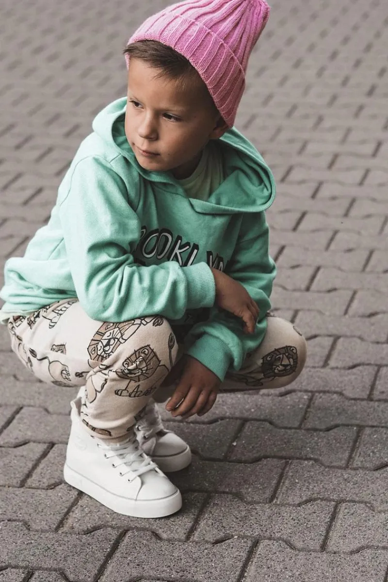 Chłopięce|Dziewczęce>Big Star Shoes Dziecięce Wysokie Trampki Na Suwak Big Star KK374227 Białe Biały