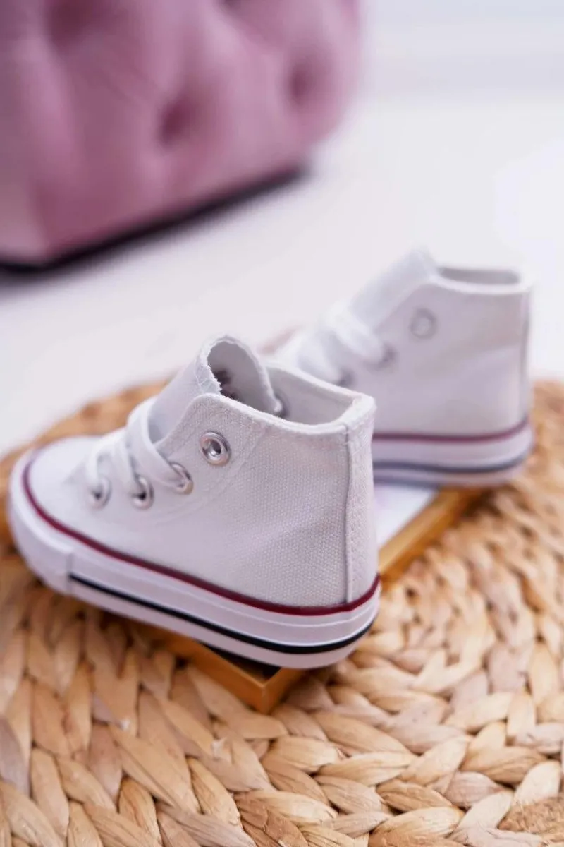 Clearance Dziecięce Wysokie Trampki Białe Filemon Dzieci Chłopięce|Dziewczęce