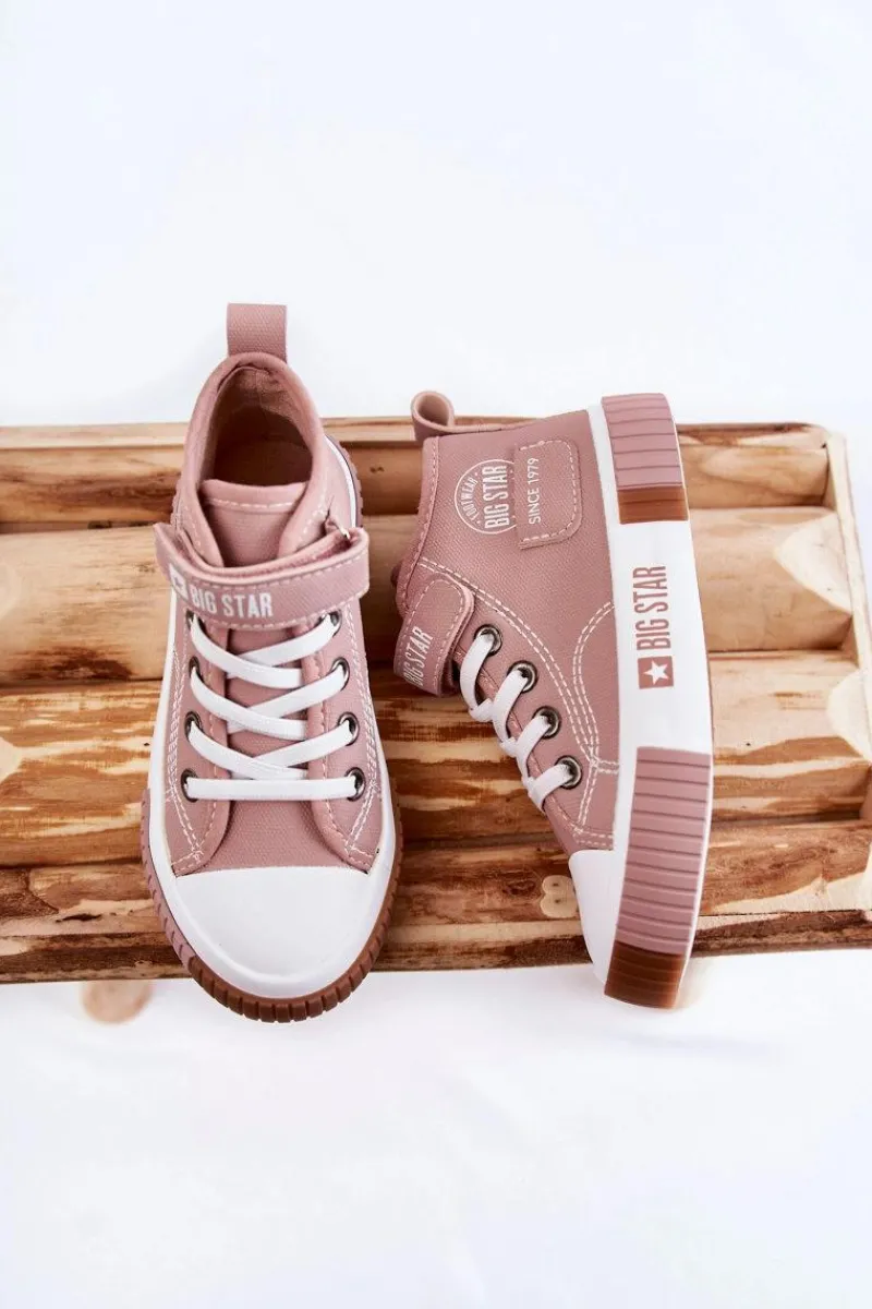 Chłopięce|Dziewczęce>Big Star Shoes Dziecięce Wysokie Trampki BIG STAR KK374016 Różowe
