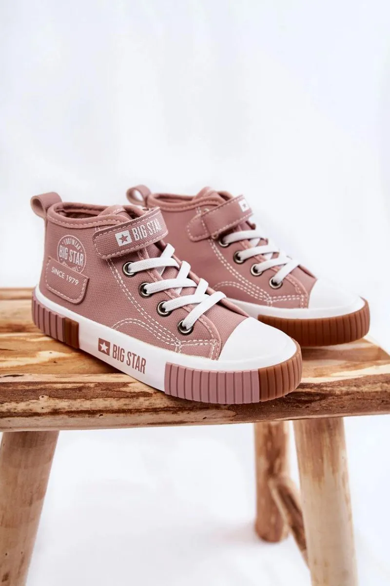 Chłopięce|Dziewczęce>Big Star Shoes Dziecięce Wysokie Trampki BIG STAR KK374016 Różowe