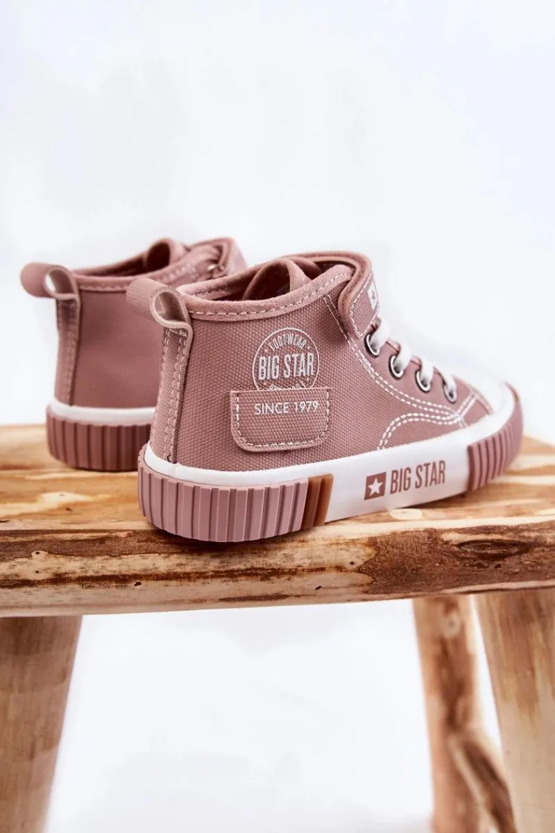 Chłopięce|Dziewczęce>Big Star Shoes Dziecięce Wysokie Trampki BIG STAR KK374016 Różowe