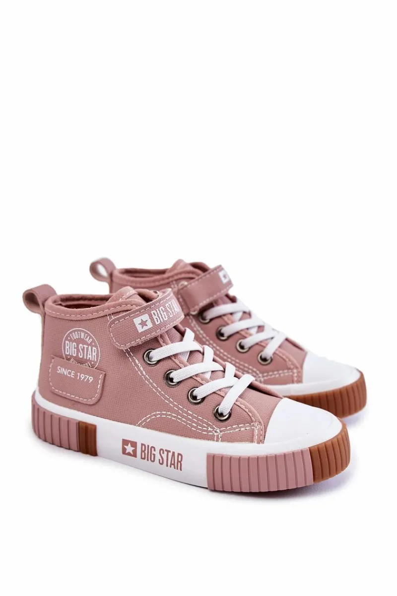 Chłopięce|Dziewczęce>Big Star Shoes Dziecięce Wysokie Trampki BIG STAR KK374016 Różowe