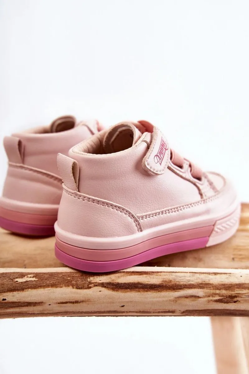 Online Boto Dziecięce Wysokie Trampki Ze Ściągaczem Różowe Baxter