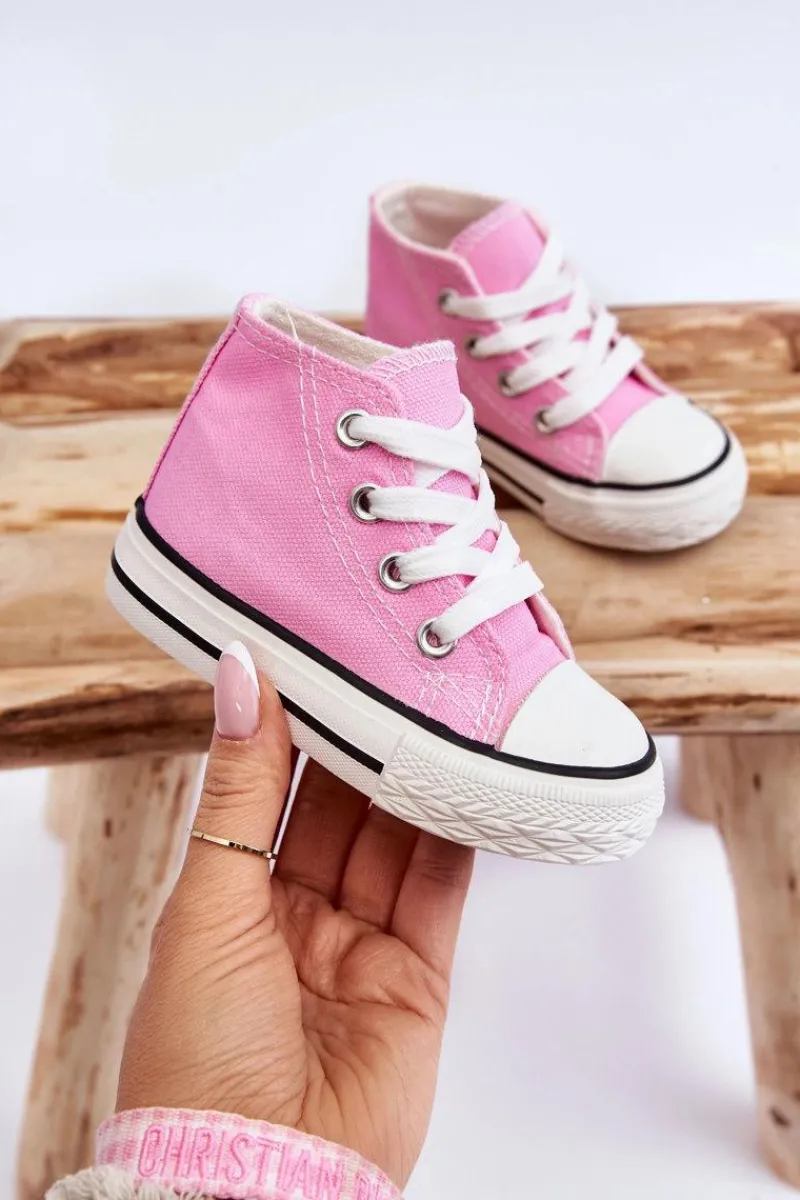 Chłopięce|Dziewczęce>Boto Dziecięce Wysokie Trampki Różowe Filemon