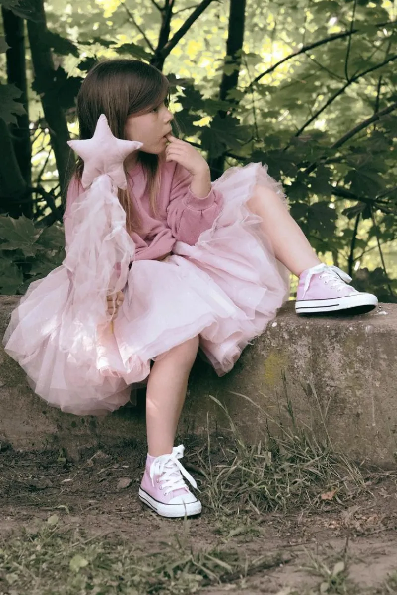 Chłopięce|Dziewczęce>Boto Dziecięce Wysokie Trampki Różowe Filemon