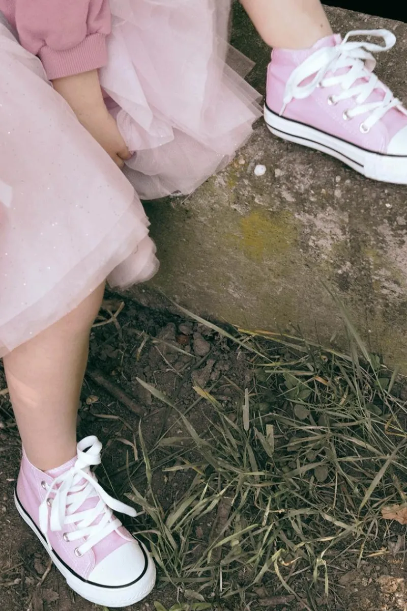 Chłopięce|Dziewczęce>Boto Dziecięce Wysokie Trampki Różowe Filemon