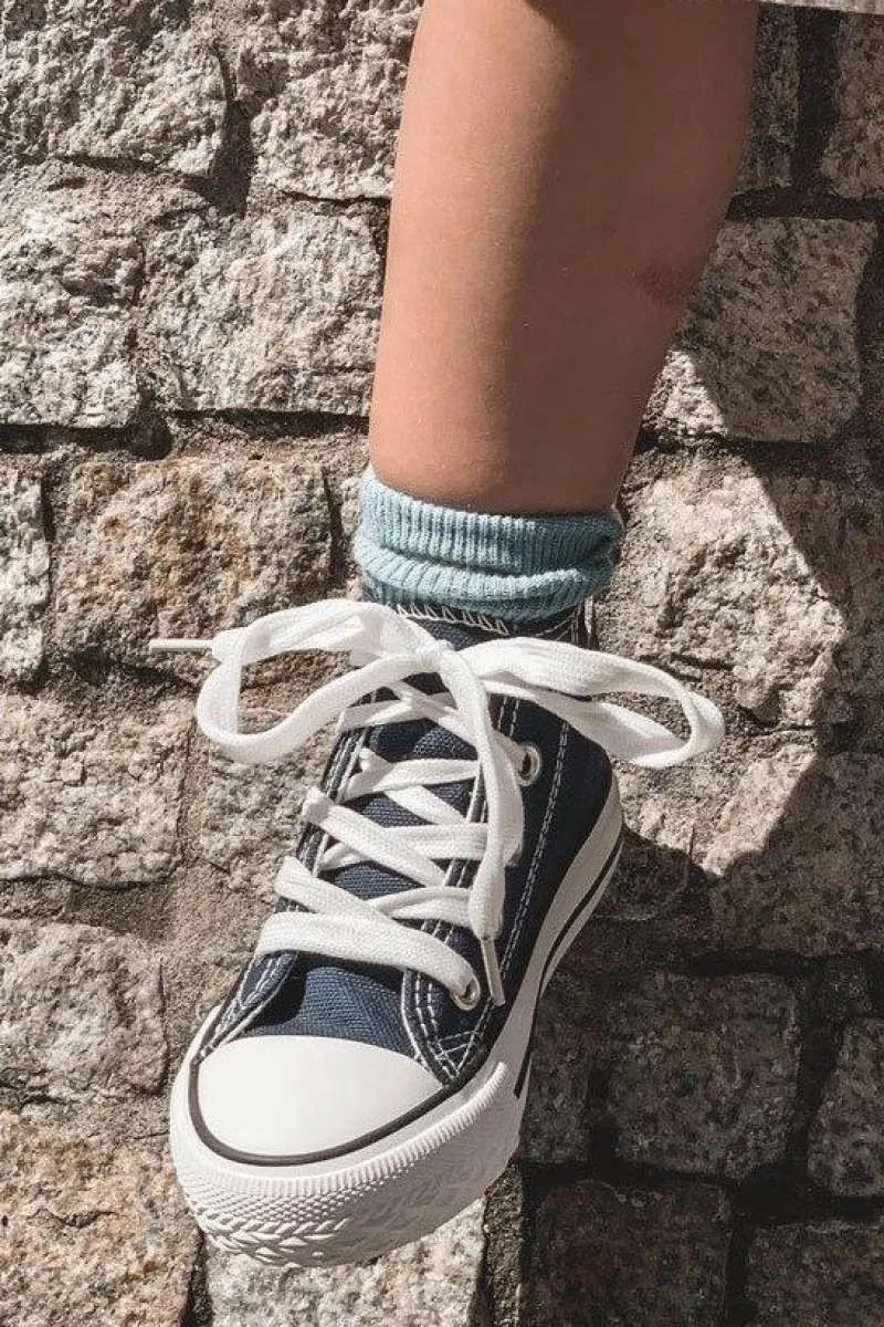 Boto Dziecięce Wysokie Trampki Granatowe Filemon