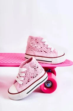 Hot Boto Dziecięce Wysokie Trampki Różowe Mona Różowy