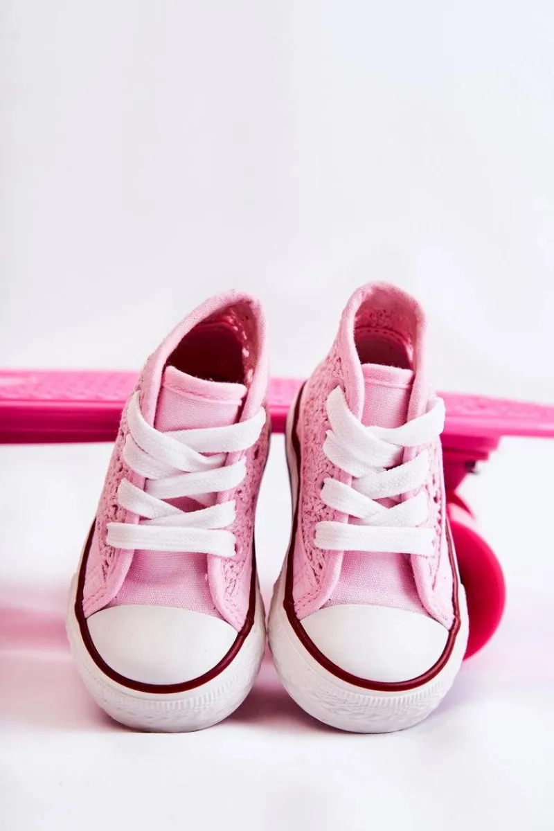 Hot Boto Dziecięce Wysokie Trampki Różowe Mona Różowy