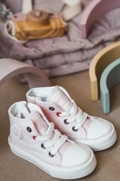 Chłopięce|Dziewczęce>Big Star Shoes Dziecięce Wysokie Trampki Z Suwakiem BIG STAR HH374087 Różowe