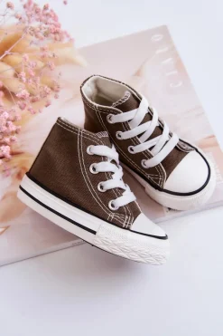 Outlet Boto Dziecięce Wysokie Trampki Khaki Filemon Zielony