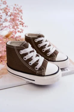 Outlet Boto Dziecięce Wysokie Trampki Khaki Filemon Zielony