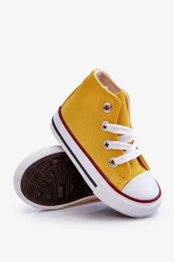 Hot Dziecięce Wysokie Trampki Żółte Filemon Dzieci Chłopięce|Dziewczęce