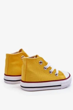 Hot Dziecięce Wysokie Trampki Żółte Filemon Dzieci Chłopięce|Dziewczęce