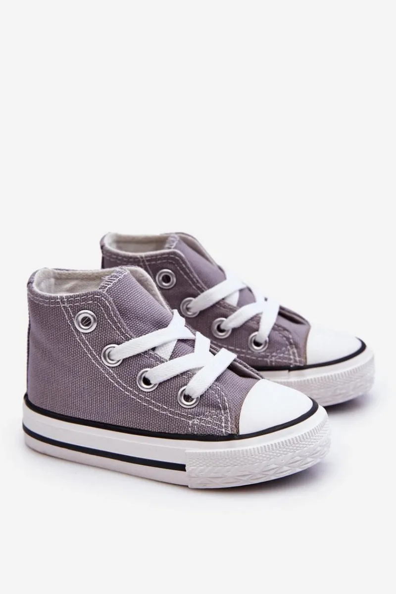 Best Boto Dziecięce Wysokie Trampki Szare Filemon Szary