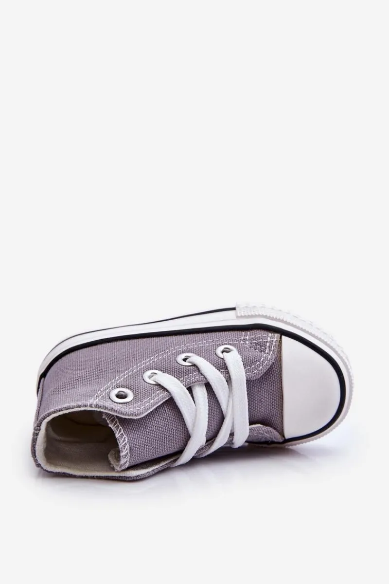 Best Boto Dziecięce Wysokie Trampki Szare Filemon Szary